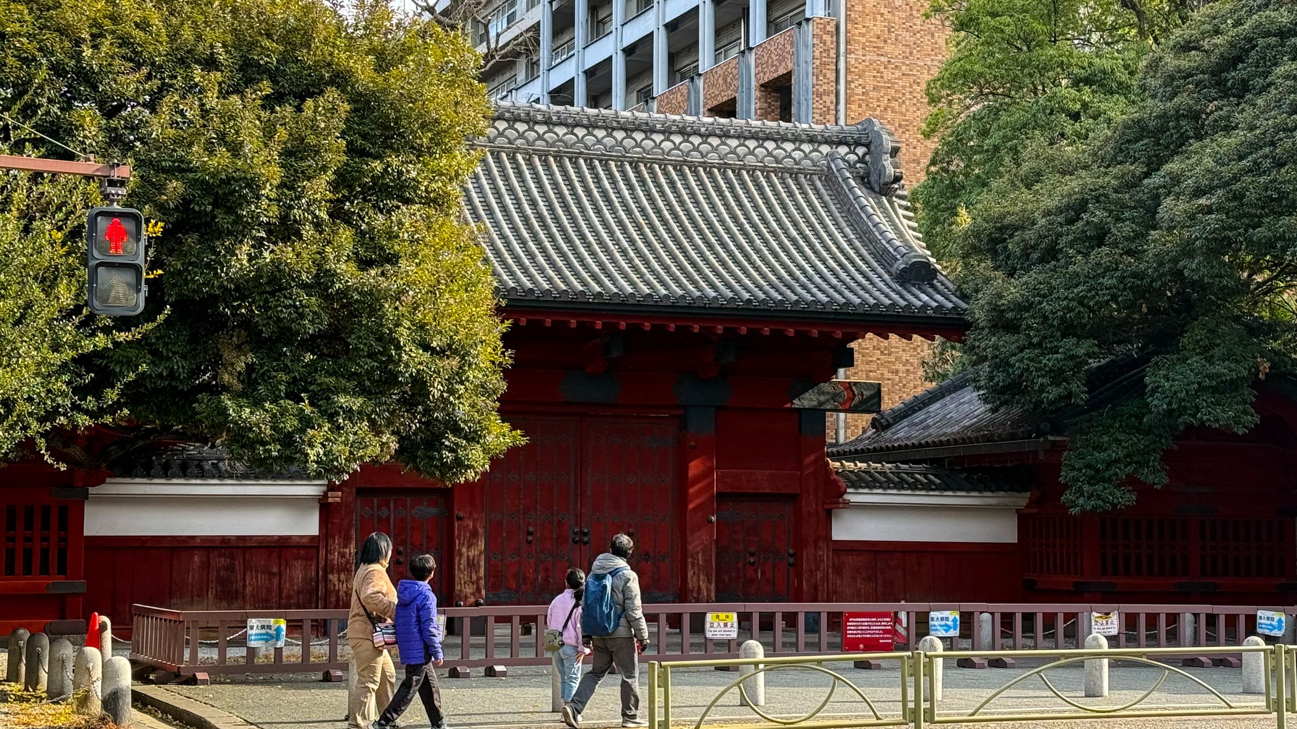 The University of Tokyo's iconic Red Gate, pictured in December. The university, located in Bunkyo ward, has become a major aspiration for Chinese students coming to Japan. (Photo taken in Dec. 2024)