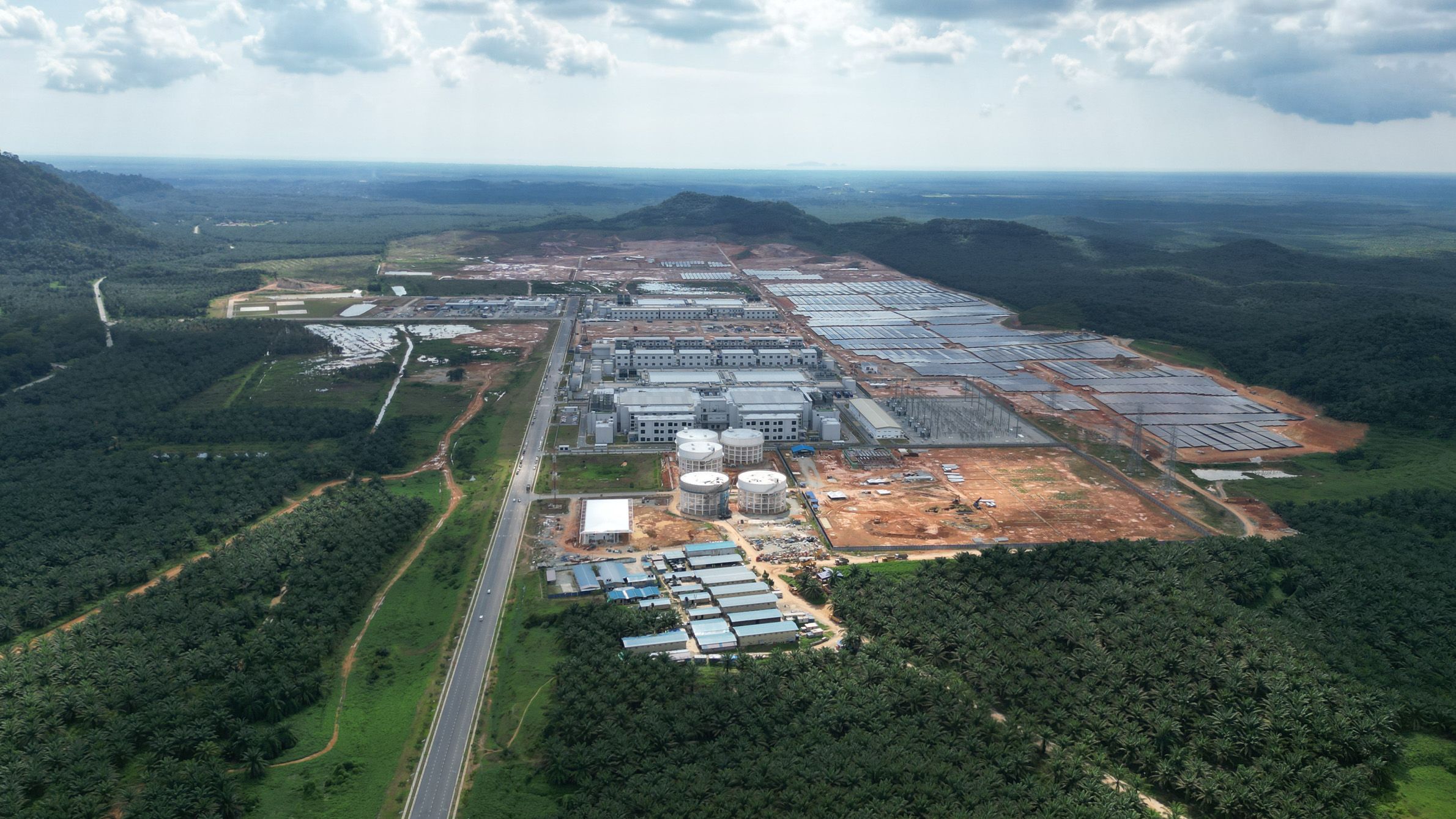 ariel view of a data center